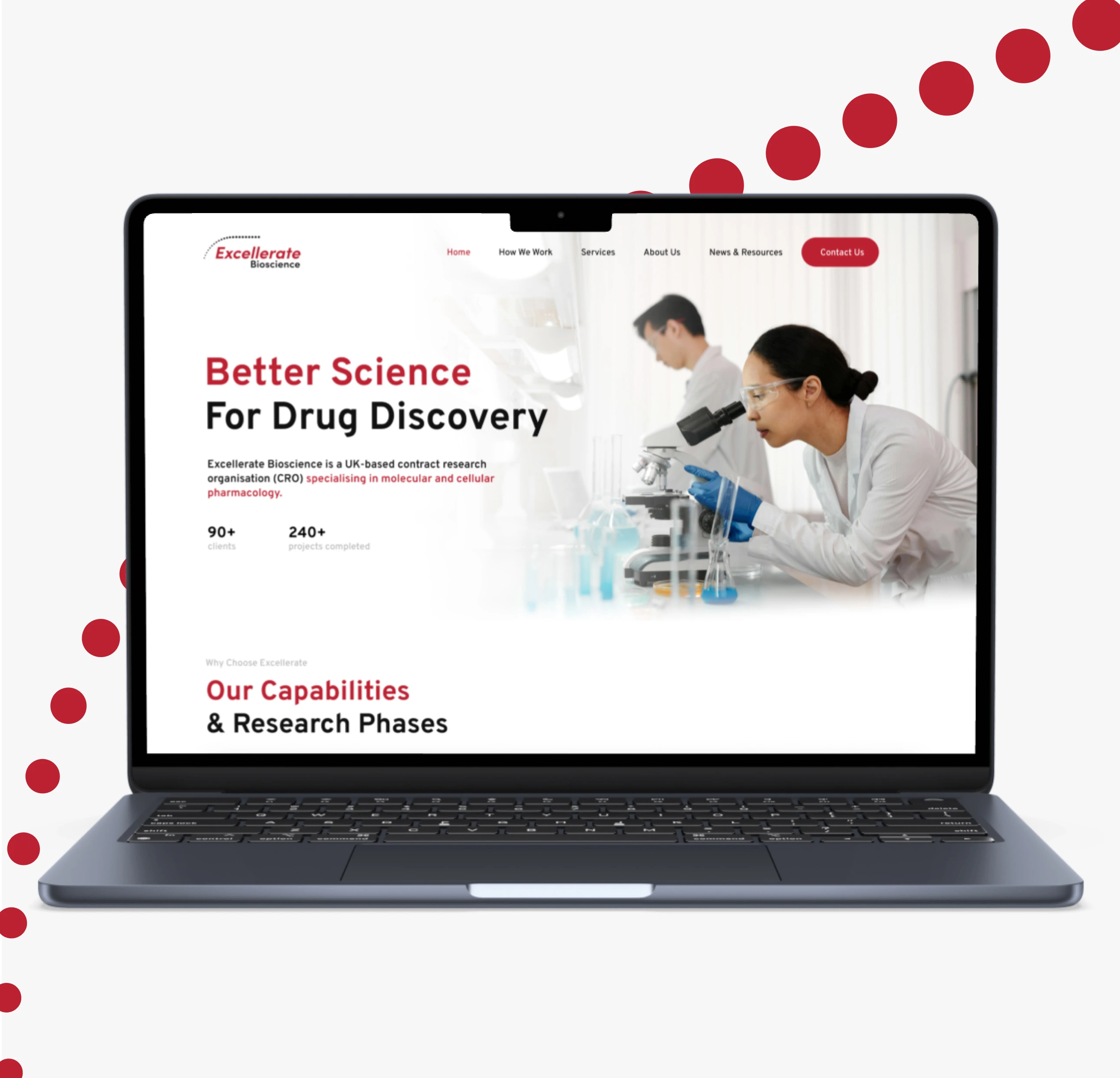 Excellerate Bioscience website by 628.