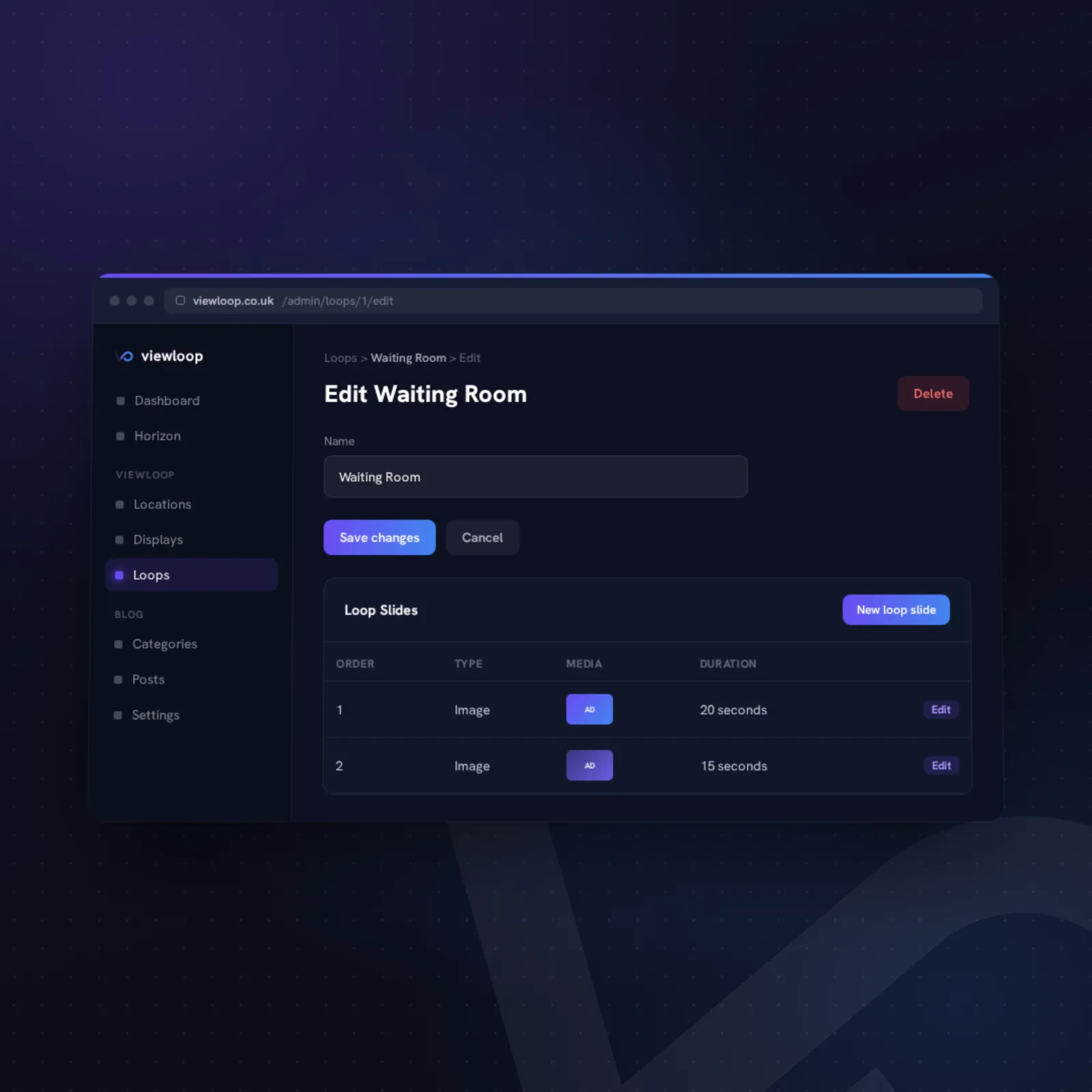 Building a content loop in the ViewLoop dashboard