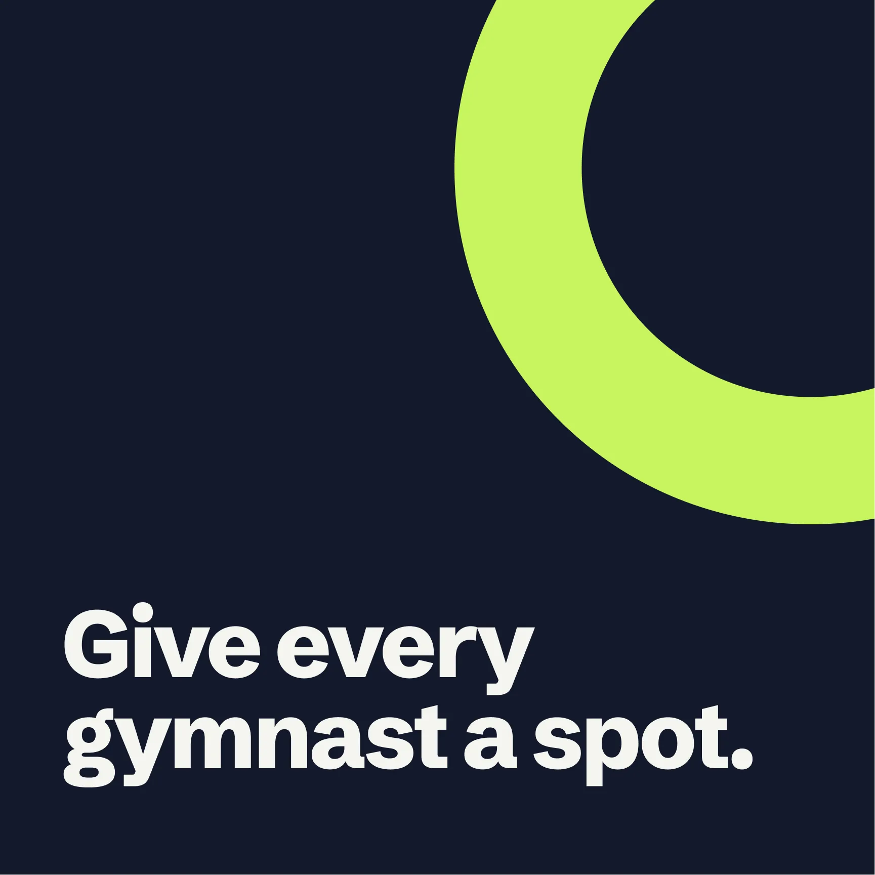 ChalkSpot brand artwork: give every gymnast a spot