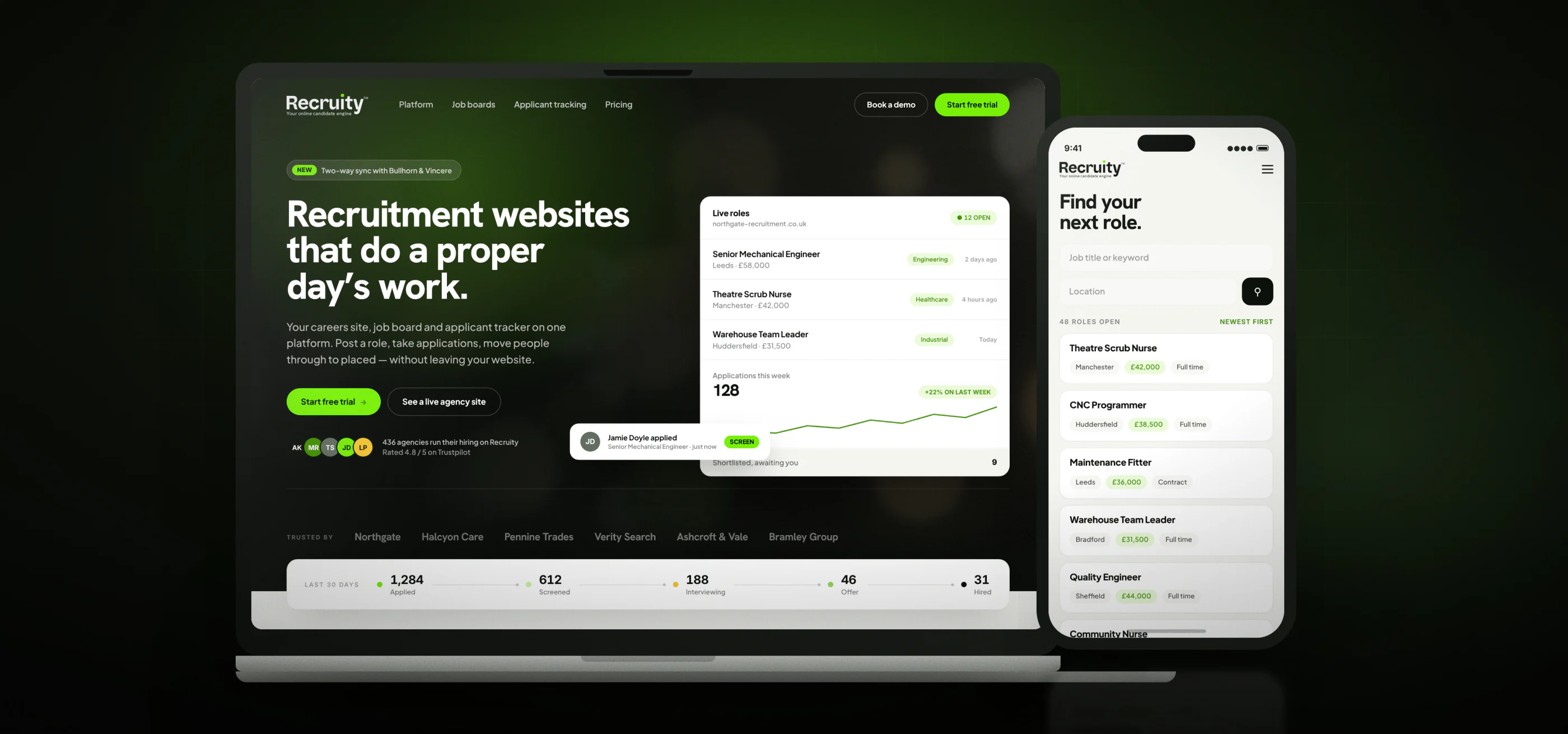 Recruity recruitment website platform