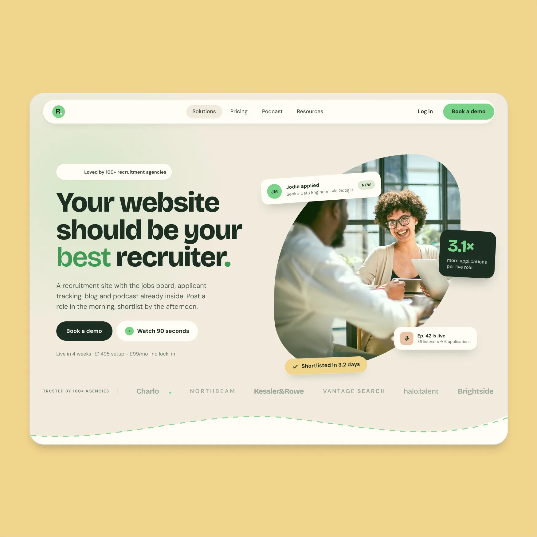 The Recruity marketing site